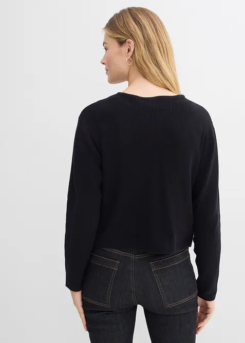 Kort cardigan i 100% &oslash;kologisk bomull, bonprix