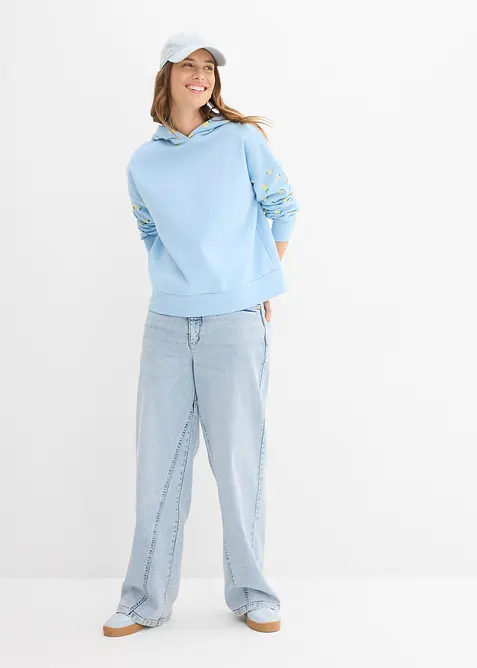 Vid hettegenser i 100% &oslash;kologisk bomull, bonprix