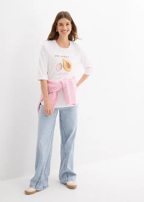 T-skjorte i 100% &oslash;kologisk bomull, bonprix