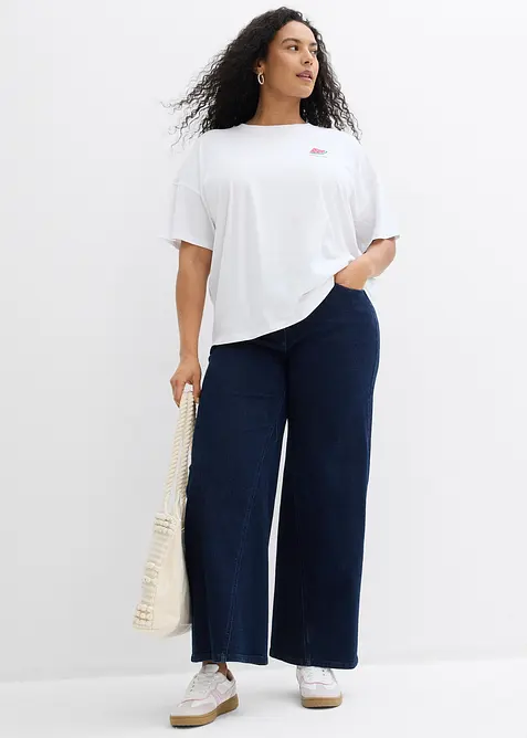 Oversized topp i 100% &oslash;kologisk bomull, bonprix