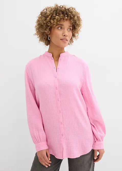 Lang bluse i luftig musselin, bonprix