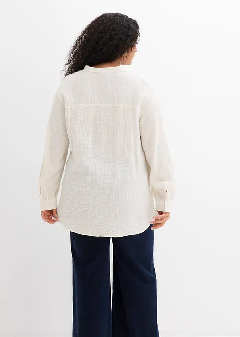 Lang bluse i luftig musselin, bonprix