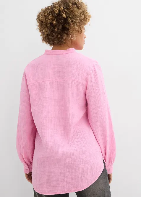 Lang bluse i luftig musselin, bonprix