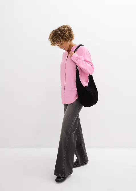Lang bluse i luftig musselin, bonprix