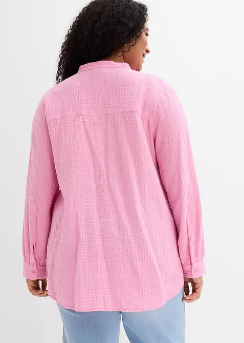Lang bluse i luftig musselin, bonprix