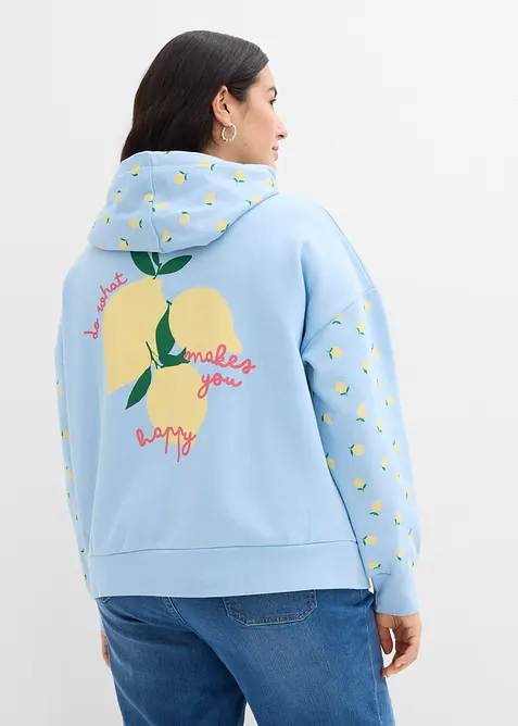 Vid hettegenser i 100% &oslash;kologisk bomull, bonprix