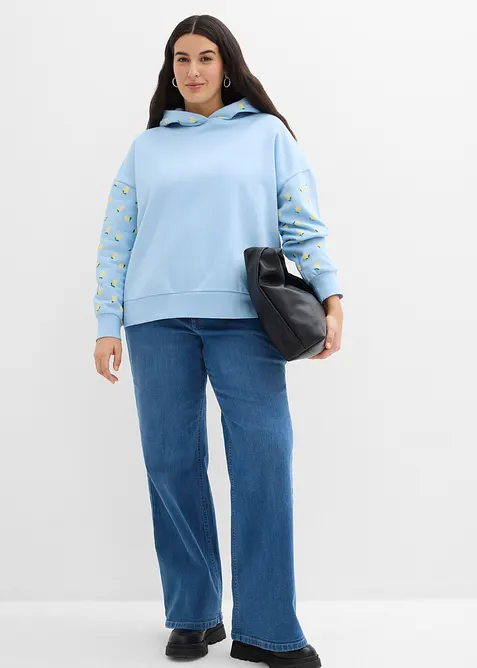 Vid hettegenser i 100% &oslash;kologisk bomull, bonprix