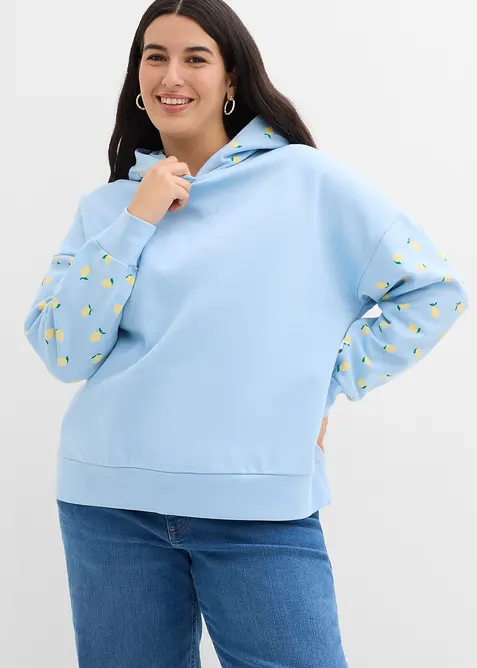 Vid hettegenser i 100% &oslash;kologisk bomull, bonprix