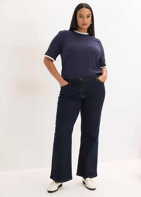 Topp med blondekant, bonprix