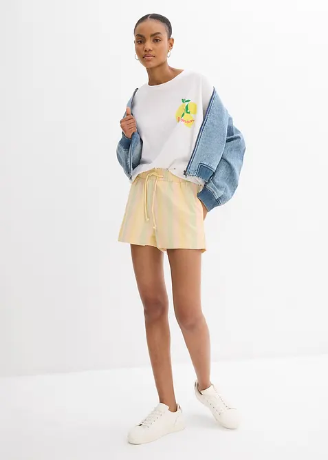 Oversized topp i 100% &oslash;kologisk bomull, bonprix