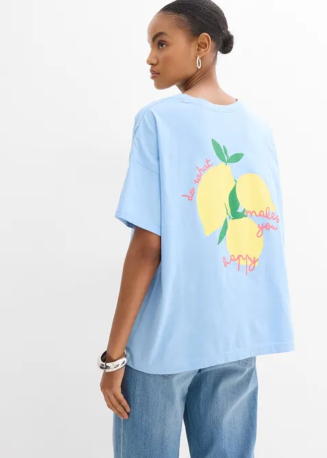 Oversized topp i 100% &oslash;kologisk bomull, bonprix