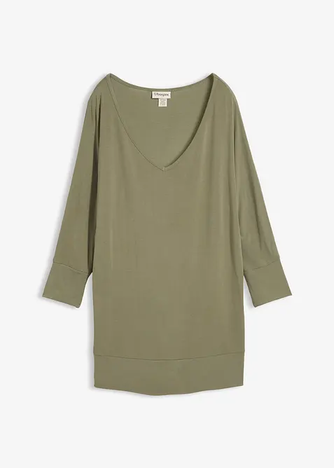 Oversized topp i lett viskose, bonprix