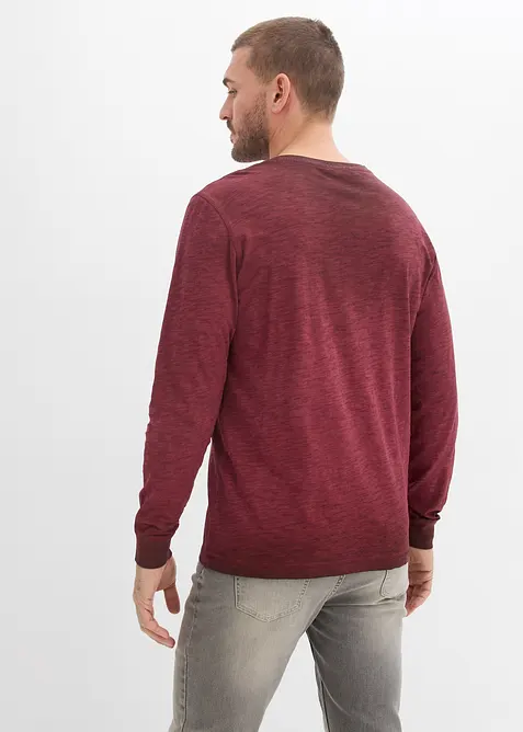 Langermet bestefartr&oslash;ye i &oslash;kologisk bomull i vasket look, bonprix