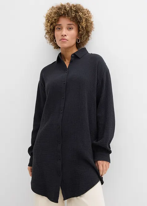 Bluse i musselin av 100% bomull, bonprix