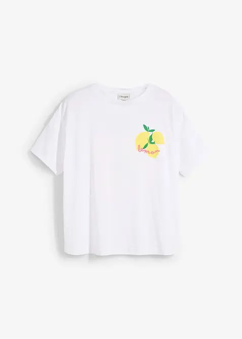 Oversized topp i 100% &oslash;kologisk bomull, bonprix