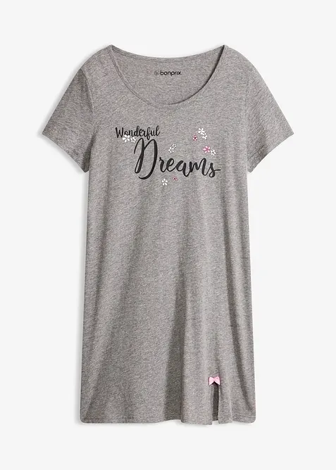 Kort nattskjorte i &oslash;kologisk bomull, bonprix