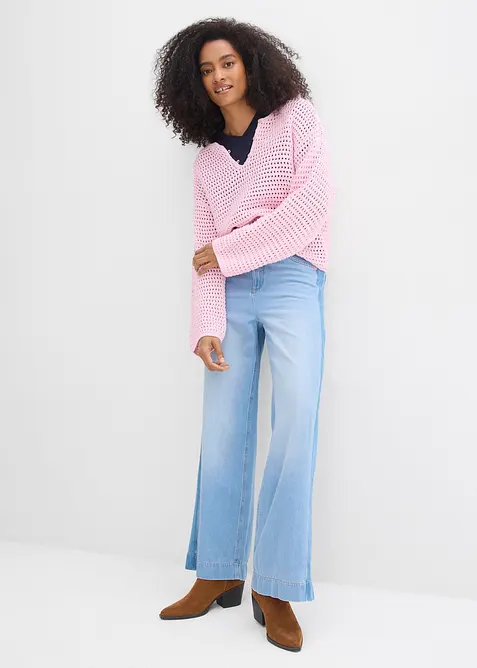 Wide Leg-jeans High Waist, bonprix