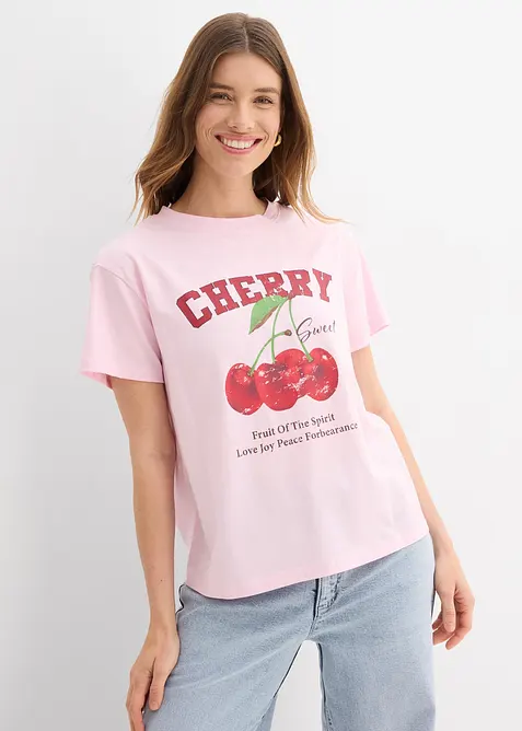 T-skjorte i 100% &oslash;kologisk bomull med trykk, bonprix