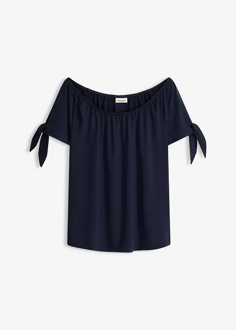Off shoulder-topp med knyting, bonprix