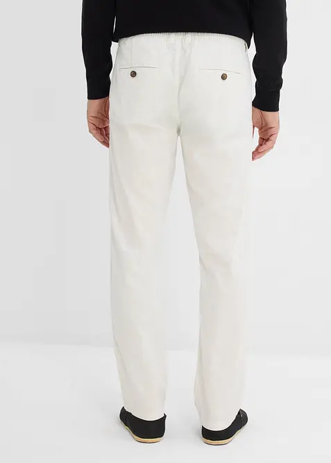 Regular Fit-chinos av luftig linmiks, Straight, bonprix