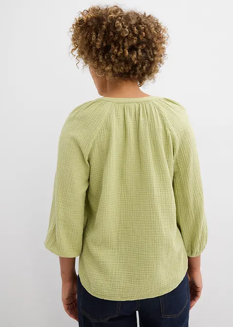 Oversized bluse i musselin, bonprix