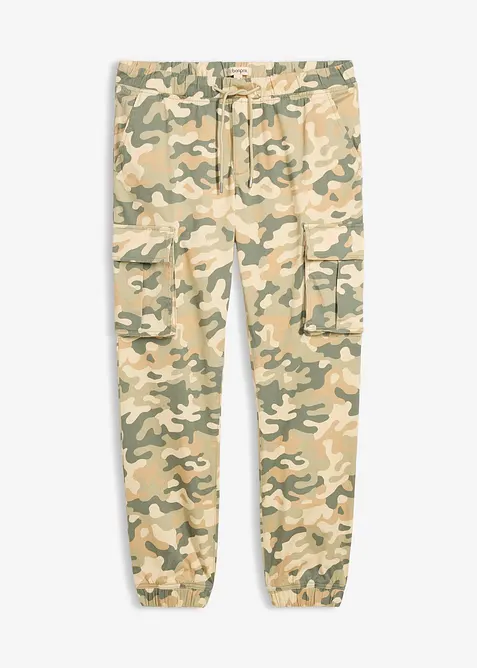 Regular Fit slip on-cargobukse, Straight, bonprix