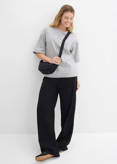 Oversized topp i formstabil, 100% &oslash;kologisk bomull, bonprix