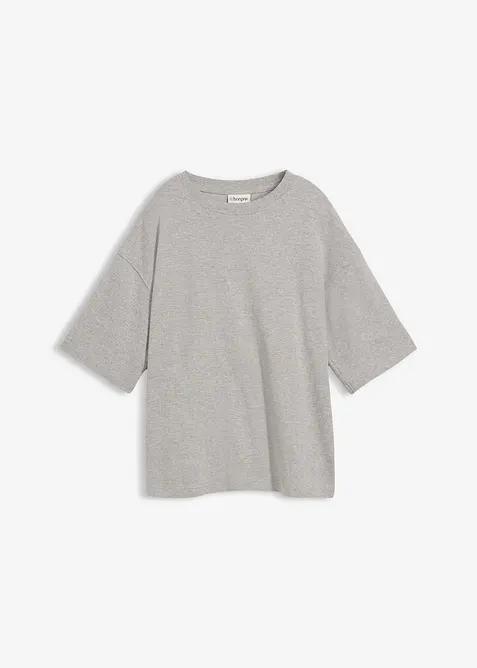 Oversized topp i formstabil, 100% &oslash;kologisk bomull, bonprix