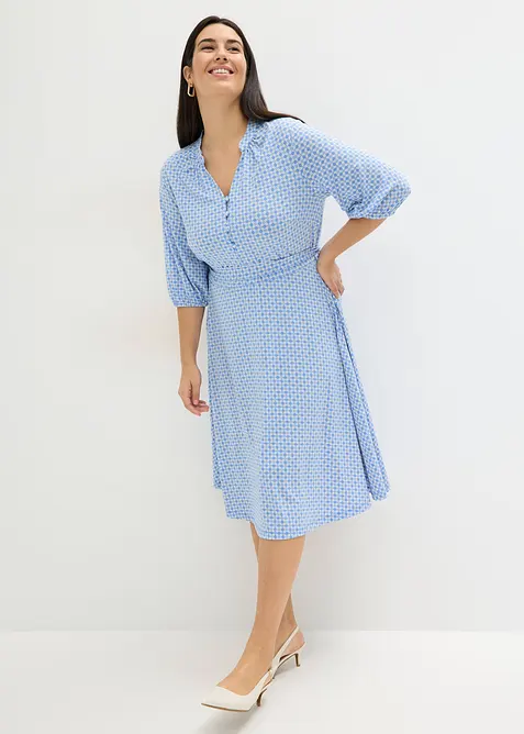 Trikotkjole med knytebelte (2-pack), bonprix