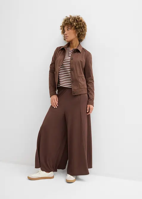 Culottes i jersey med vide ben, bonprix