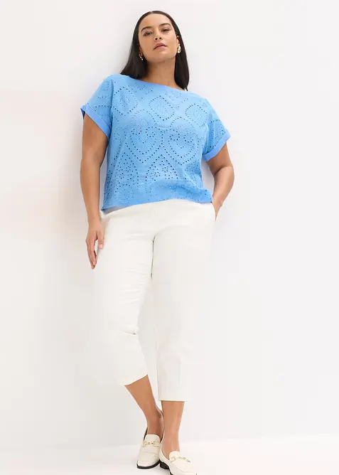 Topp med hullblonder, bonprix