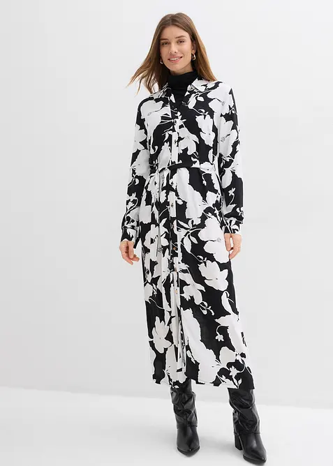 Skjortekjole i lett viskose, bonprix