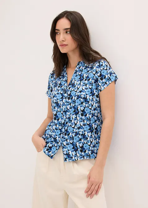 Kortermet bluse i 100% viskose, bonprix