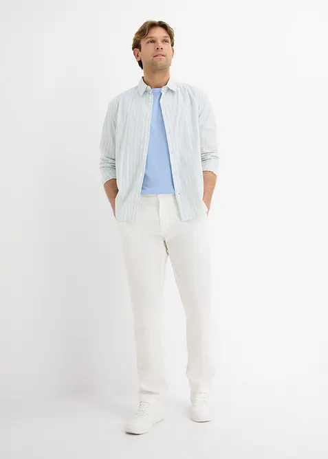 Regular Fit chinos av 100% lin, Straight, bonprix