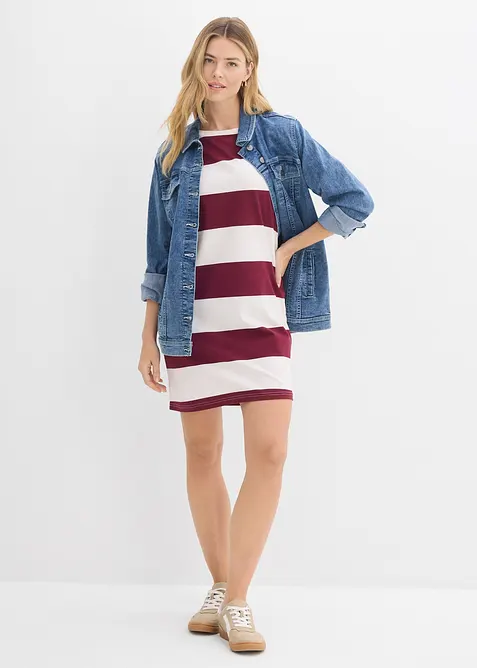 Kjole i &oslash;kologisk bomull og boxy modell, bonprix