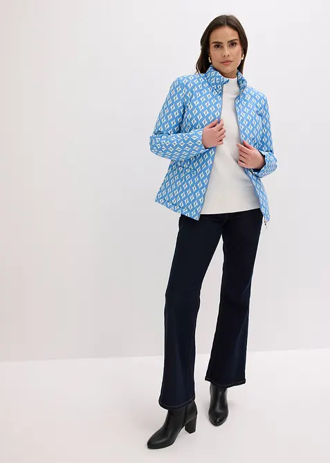 Lett, vendbar og vattert jakke med trykk, bonprix