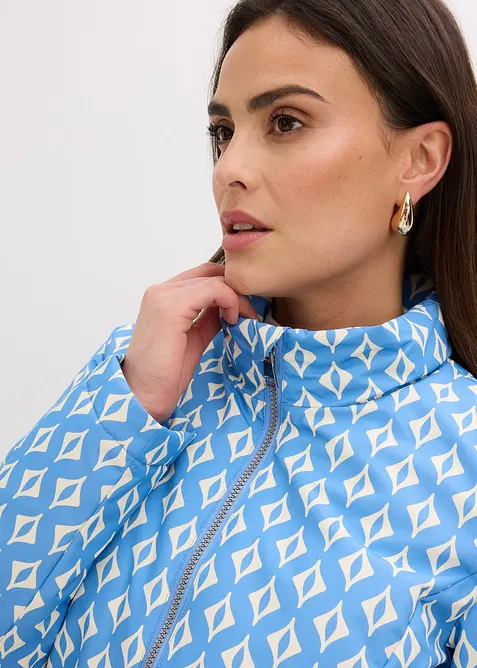 Lett, vendbar og vattert jakke med trykk, bonprix