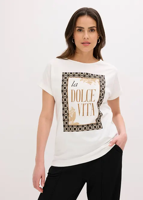 Topp i 100% &oslash;kologisk bomull, bonprix