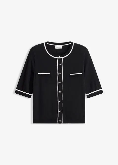 Strikkejakke med viskose, bonprix