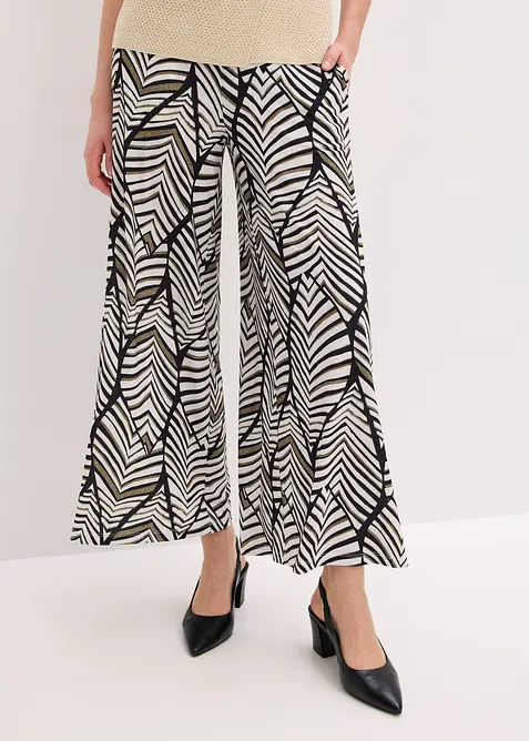 Jerseybukse med vide ben, bonprix