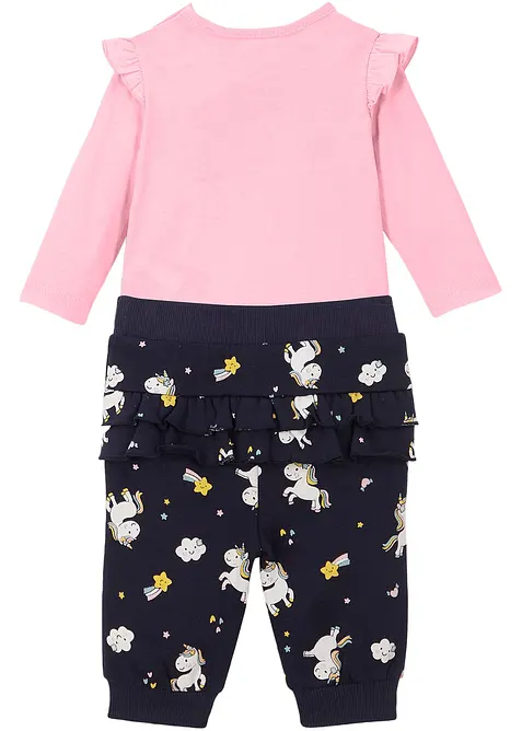 Langermet babybody+sweatbukse &oslash;kologisk bomull (2-delt sett)&nbsp;, bonprix