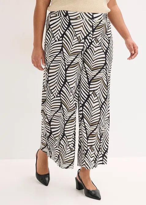 Jerseybukse med vide ben, bonprix