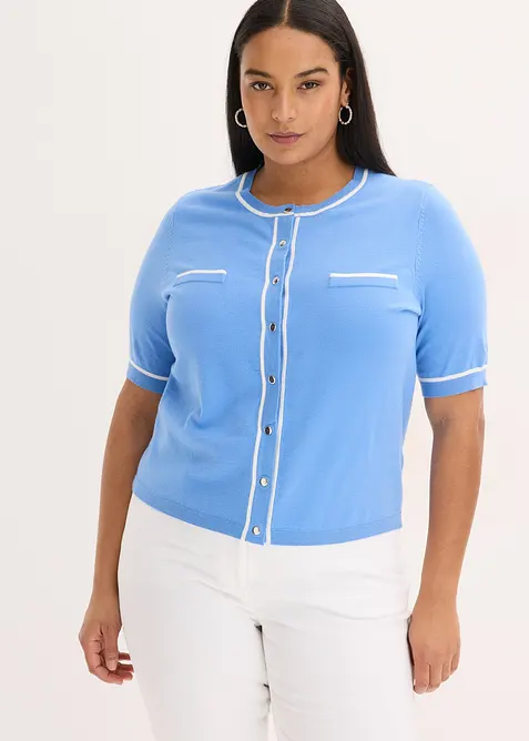 Strikkejakke med viskose, bonprix