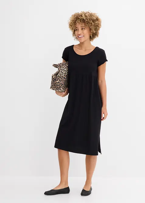 Midikjole i 100% &oslash;kologisk bomull, bonprix