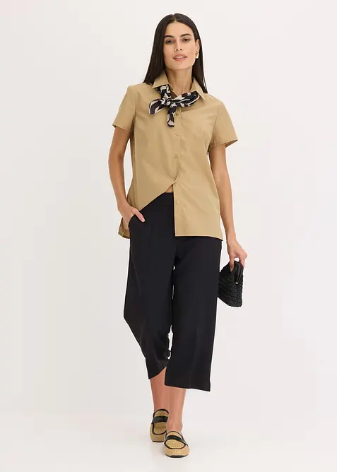 Kortermet bluse i poplin, bonprix