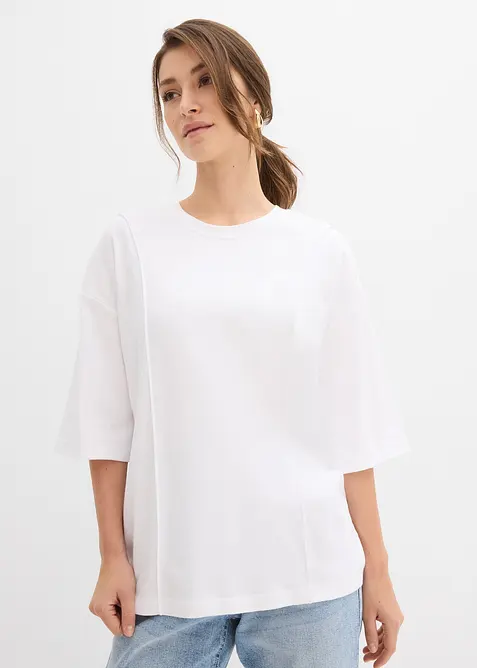 Oversized topp i 100% &oslash;kologisk bomull, bonprix