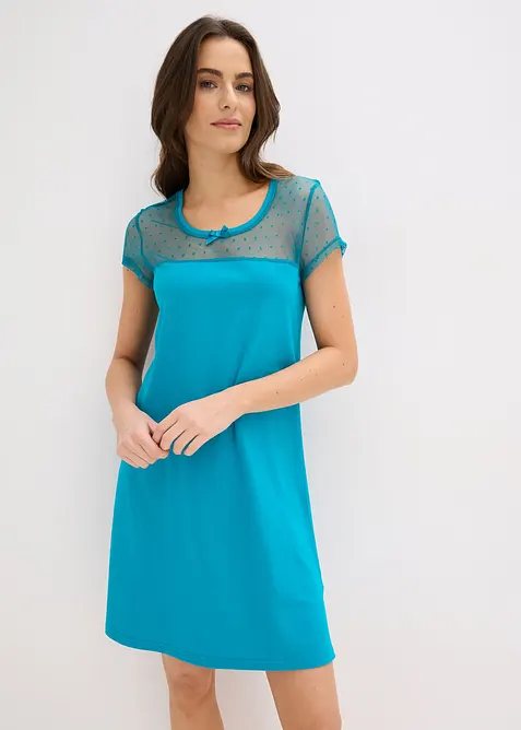 Kort nattkjole i &oslash;kologisk bomull, bonprix