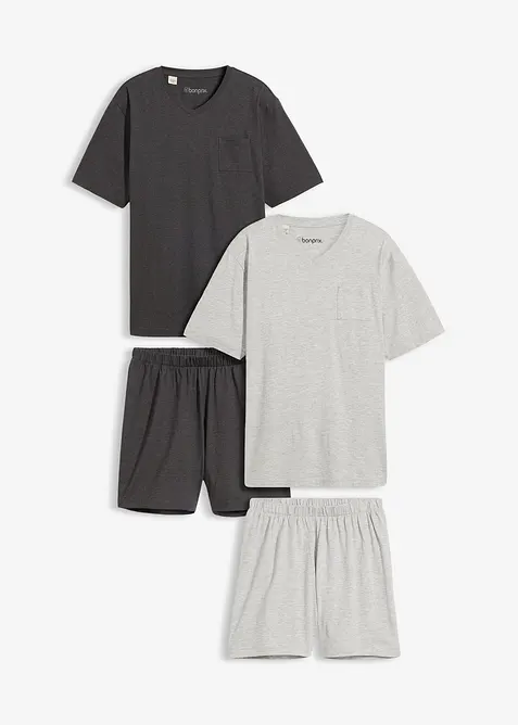 Kort pyjamas med bomull (4-delt sett), bonprix