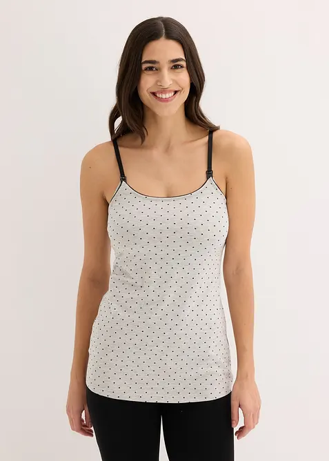 Ammetopp med &oslash;kologisk bomull (2-pack), bonprix