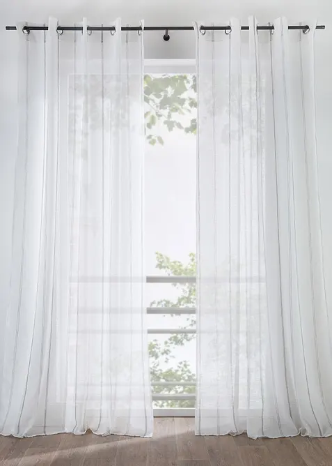 Gardin med stripem&oslash;nster (1-pack), bonprix